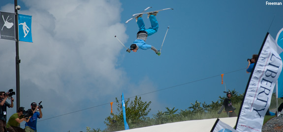 Pro skiier at LMSC opening