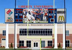 An artist's rendering of the video scoreboard