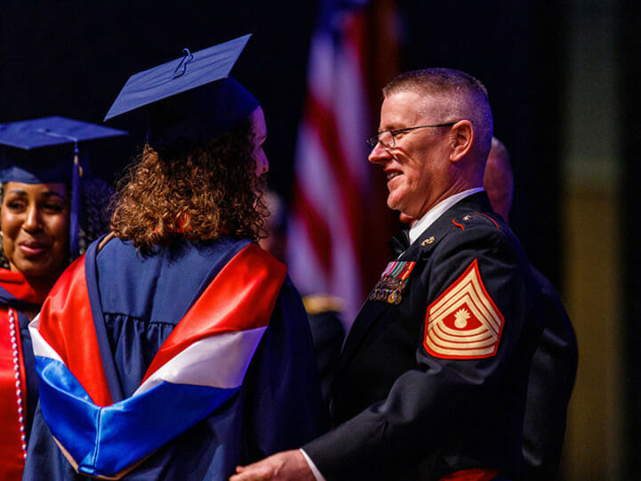 Commencement Salute Liberty honors military graduates for their