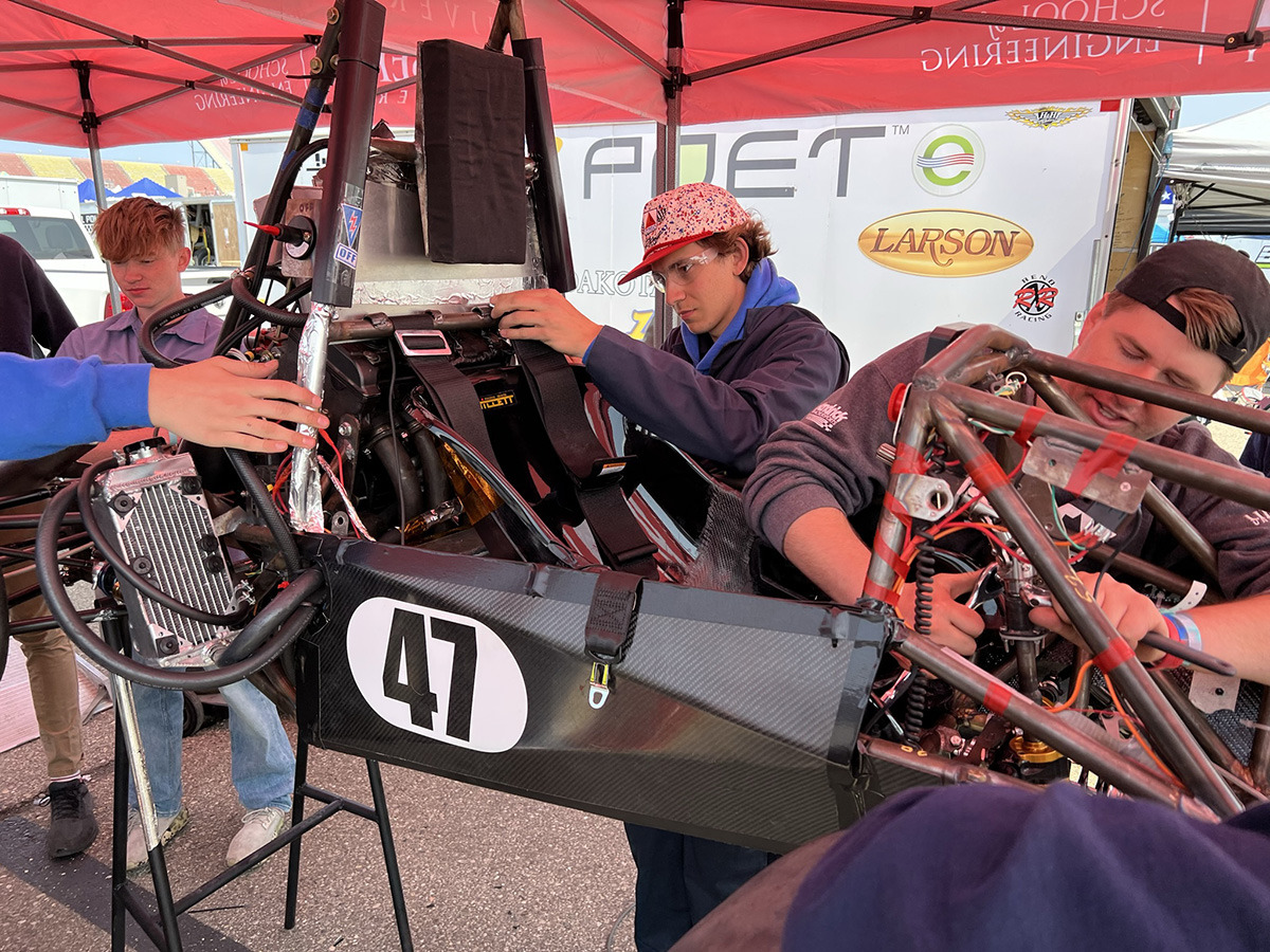 Formula SAE team showcases fully built combustion engine car at