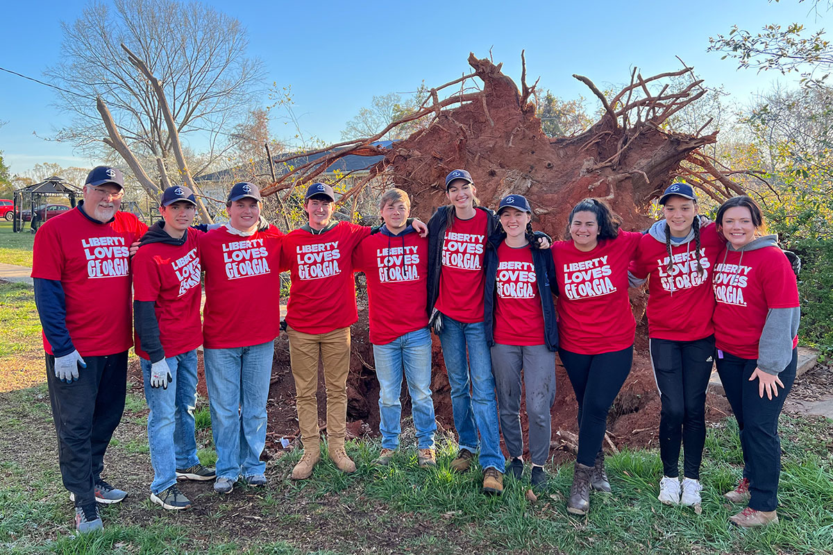 Liberty students assist in tornado relief in Georgia with Serve Now program