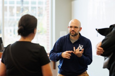 LUOA representative going over how teachers are assigned to students
