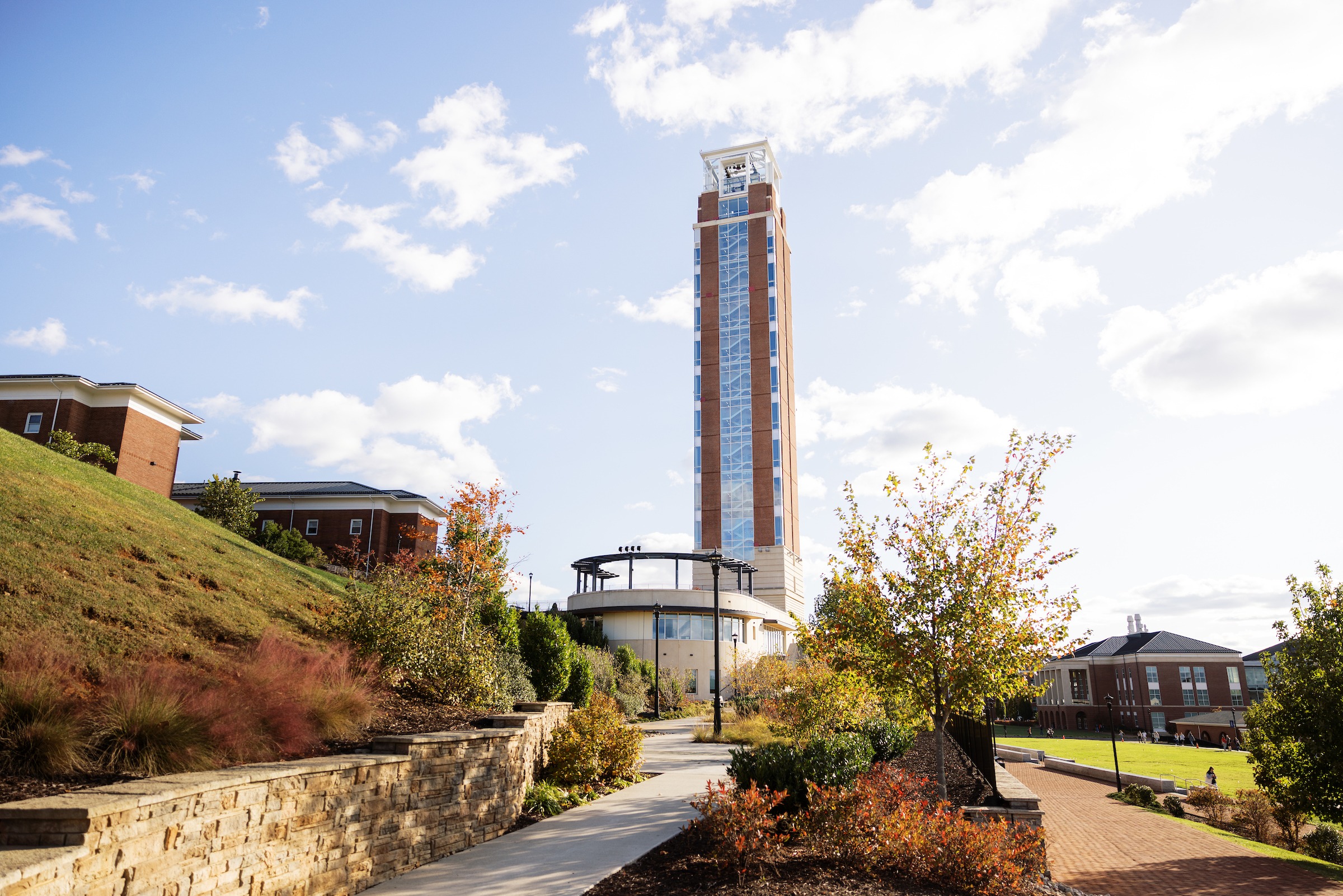 Liberty's campus showing the freedom tower and other buildings on campus