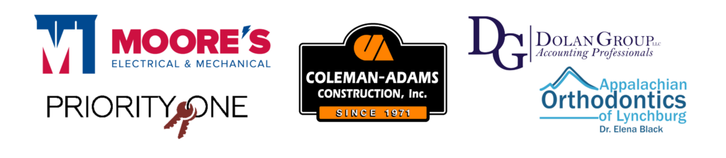 5 Businesses for Silver Level - Moore's Electrical & Mechanical, Priority One, Coleman Adams Construction, Dolan Group Accounting Professionals, Appalachian Orthodontics of Lynchburg