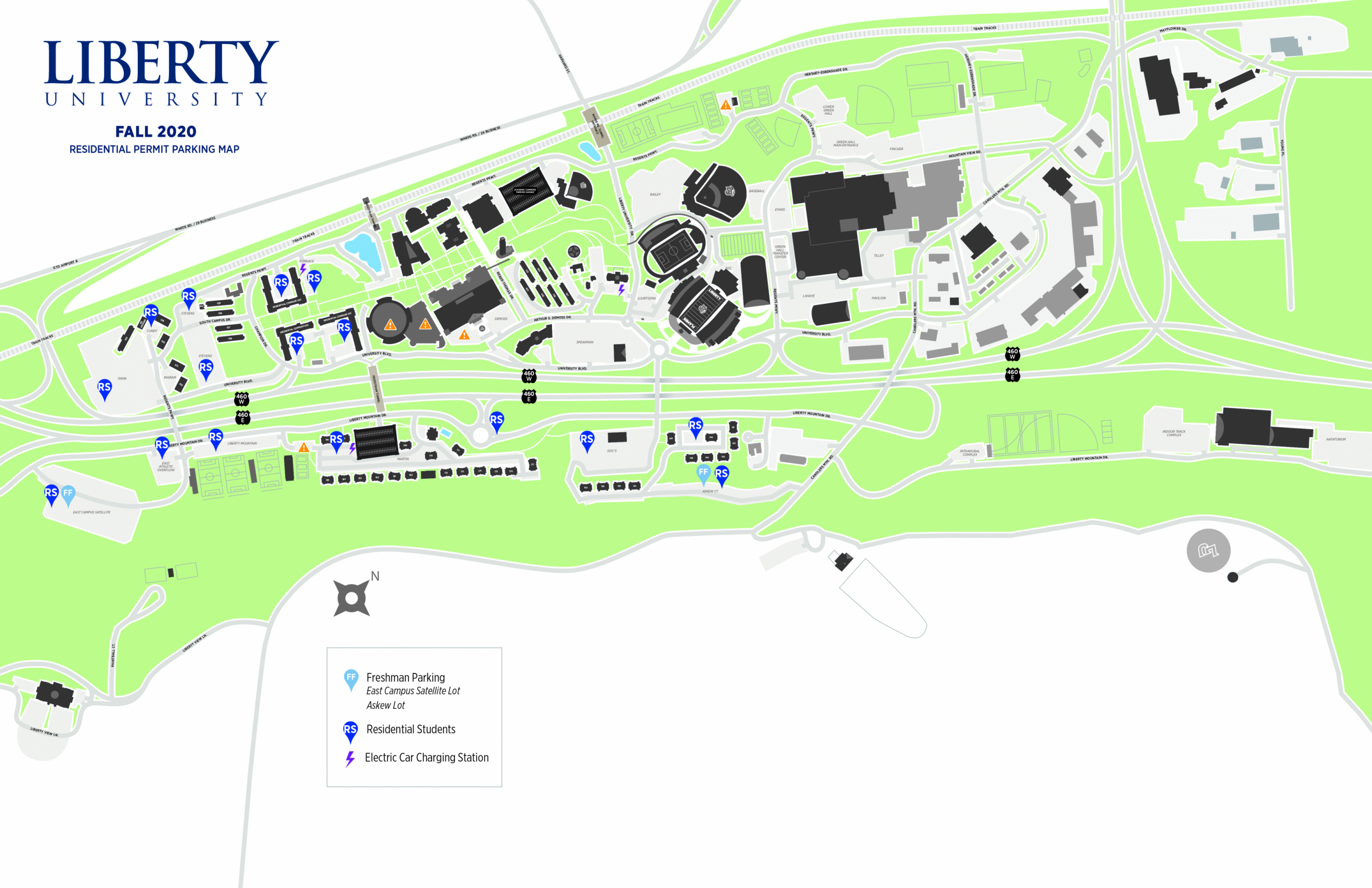 Liberty University Campus Map. 