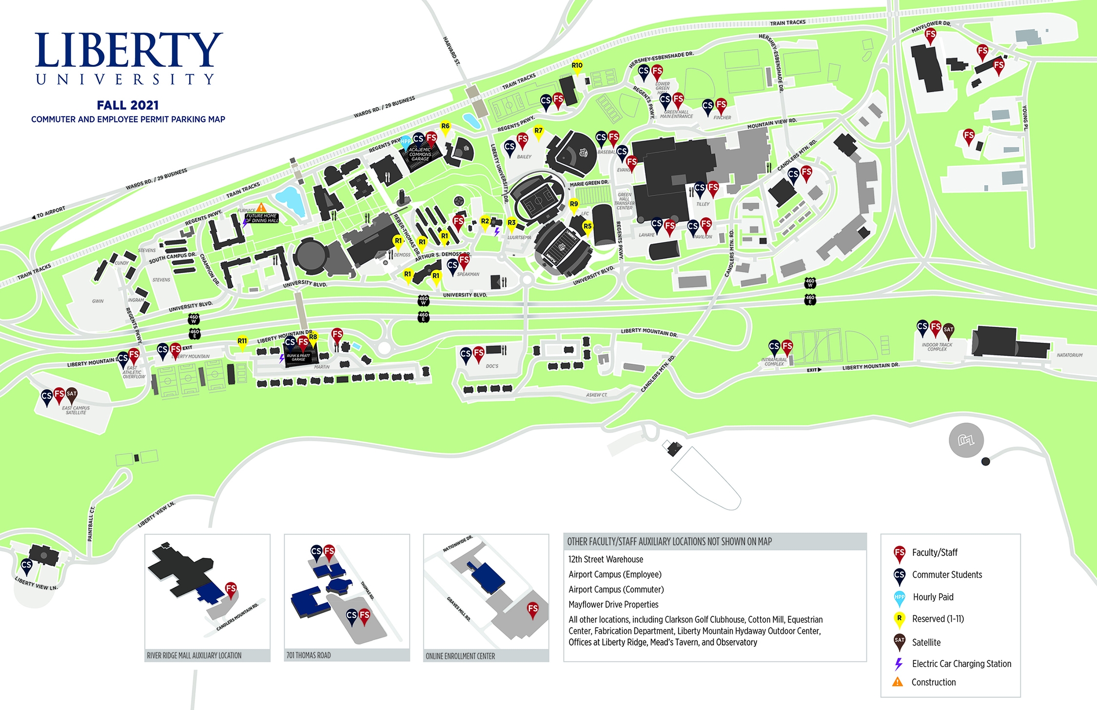 Liberty University Parking Map Vehicle Registration | Liberty University Police Department