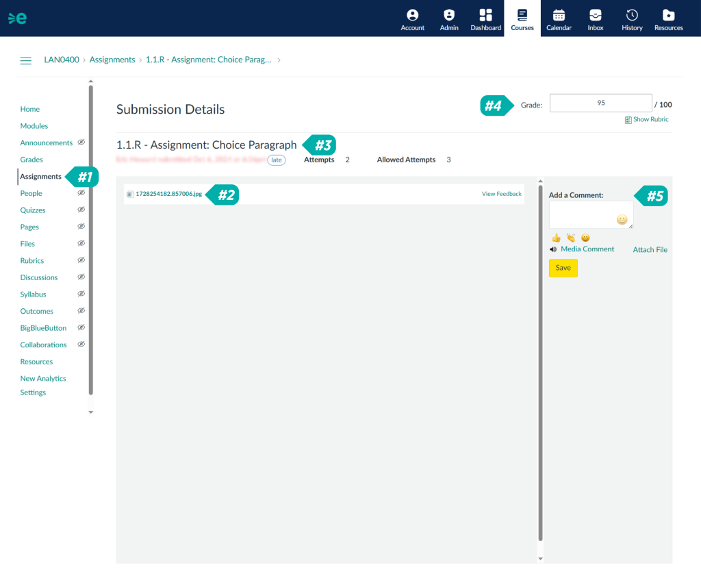 Grading from Assignments