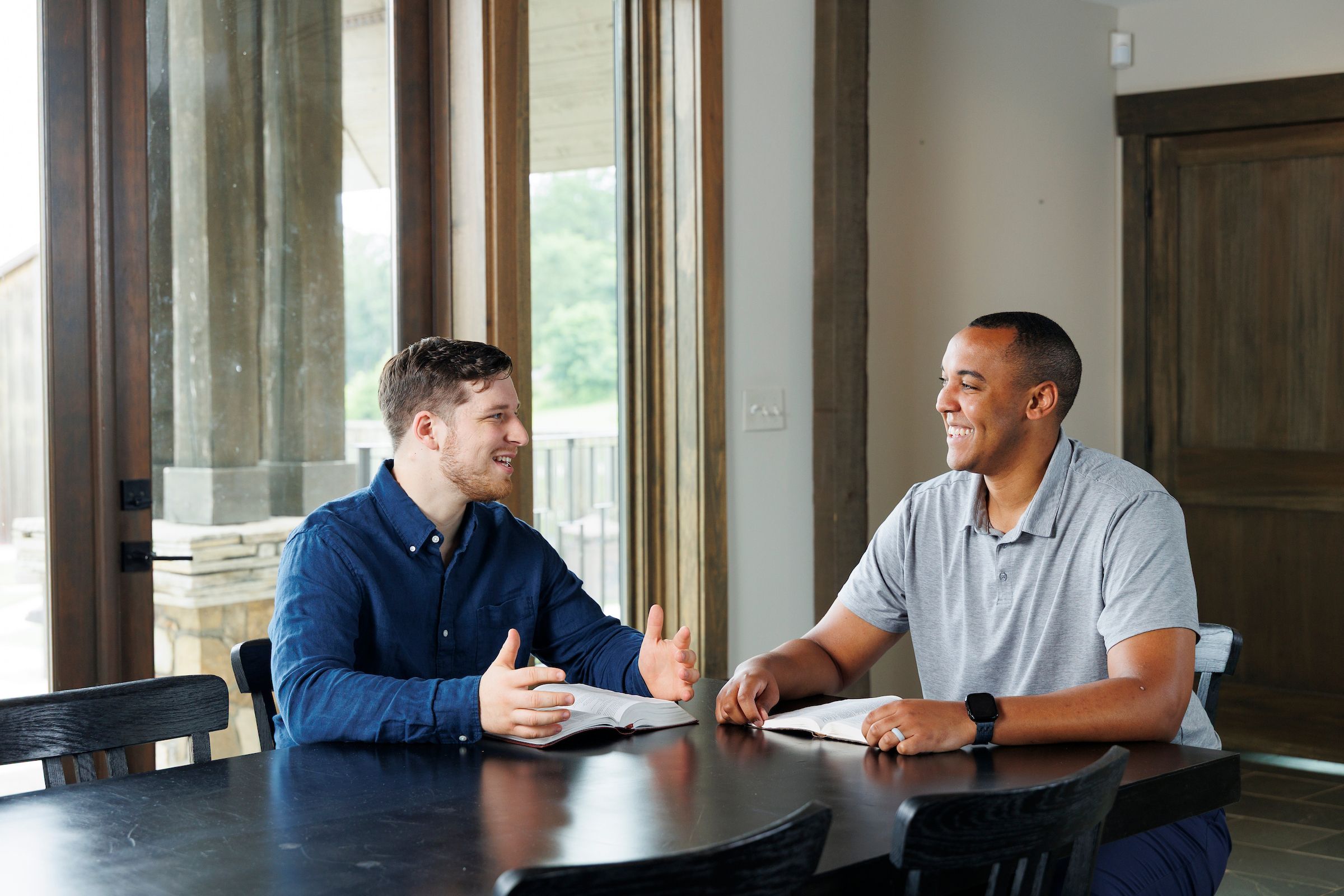 Male religious leaders having a discussion
