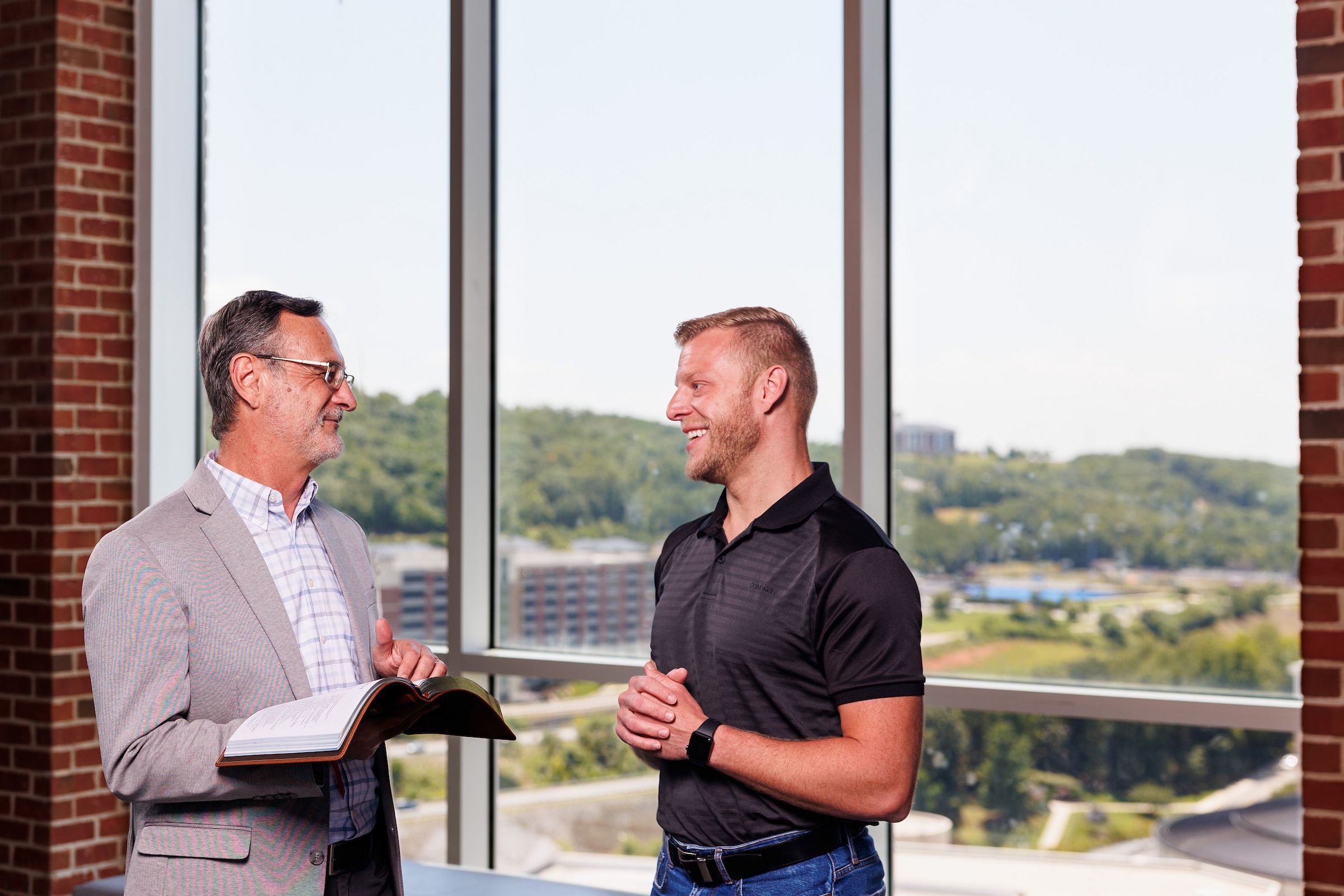 Christian leader providing pastoral counsel