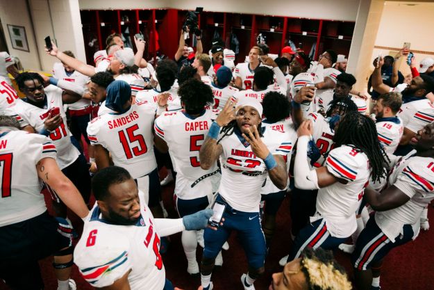 Courtesy of: Jesse Rogers Liberty Celebrates after their 7th win of the season